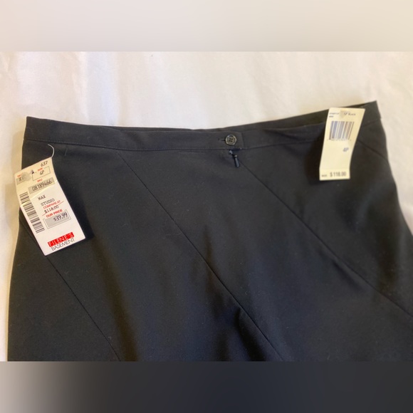 Max Studio Black Vintage lined Skirt Sz 4P - Picture 4 of 7